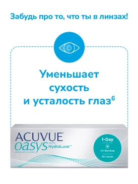 Контактные линзы 1Day Acuvue Oasys Hydraluxe (30 pk)