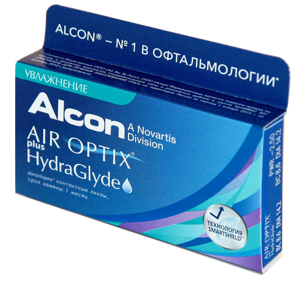 Контактные линзы Air Optix Plus HYDRAGLYDE, 3pk (+3.00) - (-6.00). Линзы Air Optix HYDRAGLYDE. Air Optix Plus HYDRAGLYDE. Алкон Эйр Оптикс Гидроглайд.