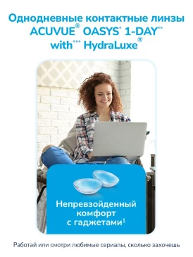Контактные линзы 1Day Acuvue Oasys Hydraluxe (30 pk)