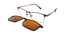Оправы Neolook N-2133T C717 (клип- 2 шт серый+желтый) Titanium