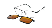 Оправы Neolook N-2133T C596 (клип- 2 шт серый+желтый) Titanium