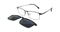 Оправы Neolook N-2133T C122 (клип- 2 шт серый+желтый) Titanium