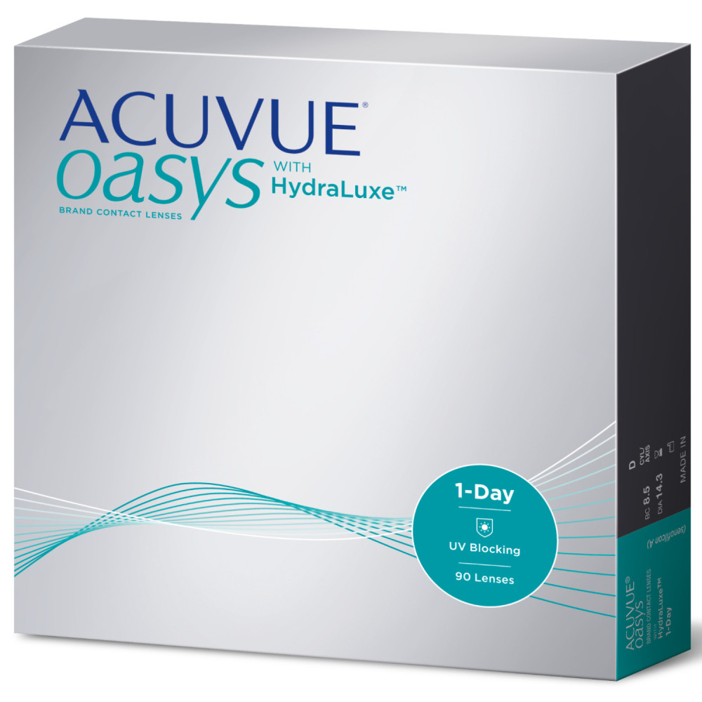 Контактные линзы 1Day Acuvue Oasys Hydraluxe (90 pk) в Петрозаводске купить  по цене 7 400 рублей. Характеристики, фото и описание - «Очки для Вас»