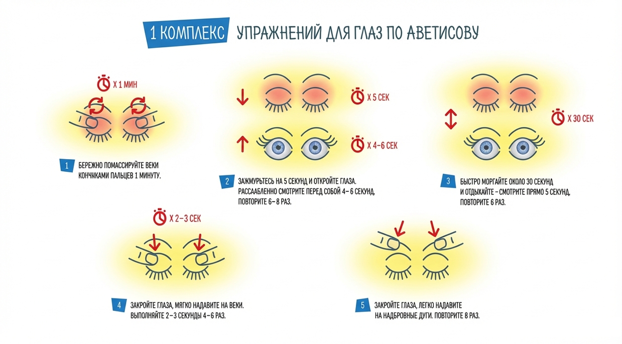 первый комплекс упражнений по Аветисову